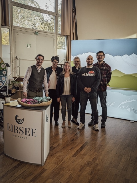 Team vom Eibsee Hotel auf der Zukunftsmesse in Garmisch 2023