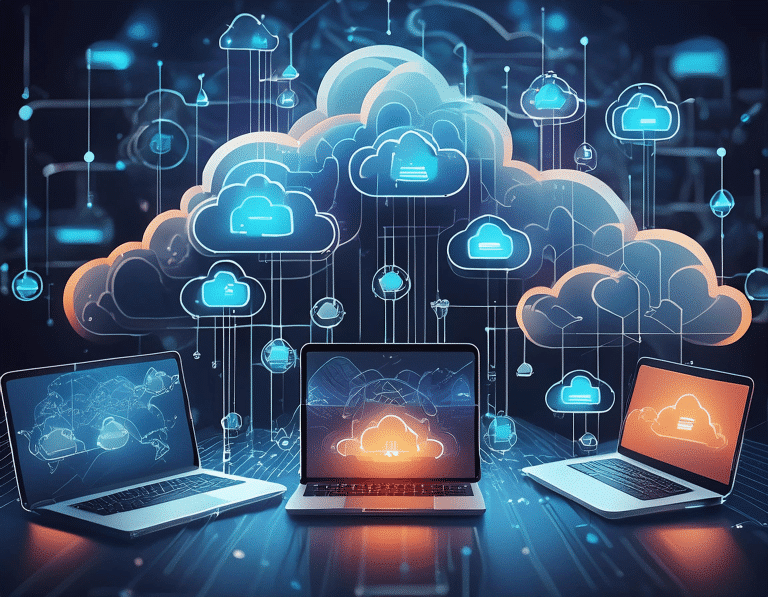 Illustration zum Thema Cloudtechnologie